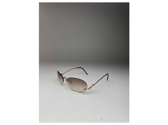 Vintage Loewe Madrid rahmenlose Sonnenbrillen Braun - Ansicht 12