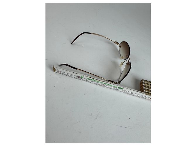 Vintage Loewe Madrid rahmenlose Sonnenbrillen Braun - Ansicht 13