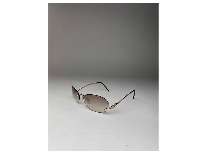 Vintage Loewe Madrid rahmenlose Sonnenbrillen Braun - Ansicht 2