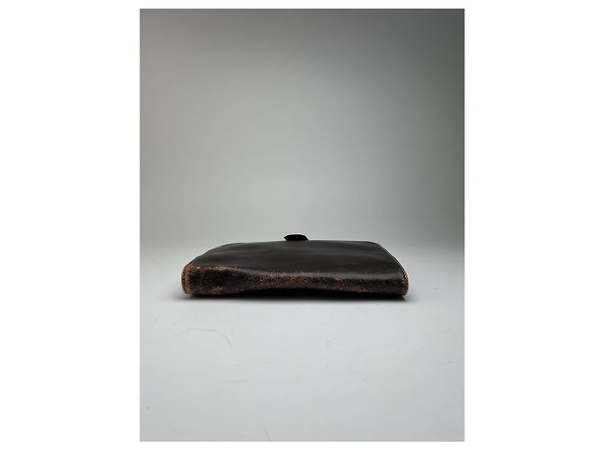 Clutch in pelle marrone Loewe Madrid vintage - vista 14