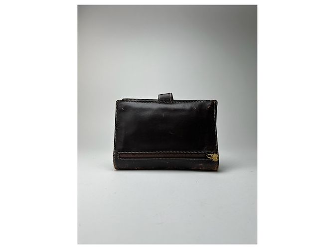 Clutch in pelle marrone Loewe Madrid vintage - vista 2