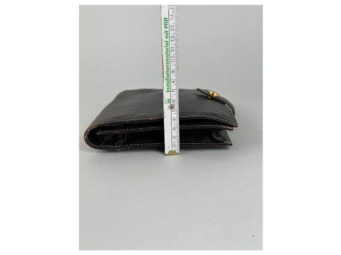 Clutch in pelle marrone Loewe Madrid vintage - vista 8