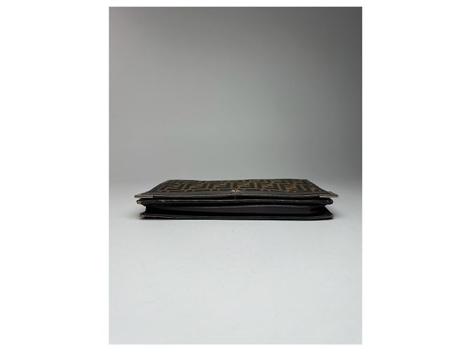 Clutch Monogramma Vintage Fendi Roma Marrone - vista 10
