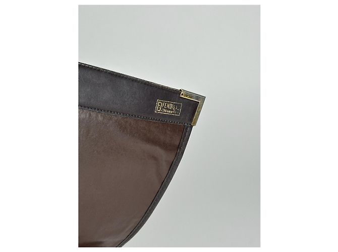 Clutch Monogramma Vintage Fendi Roma Marrone - vista 4