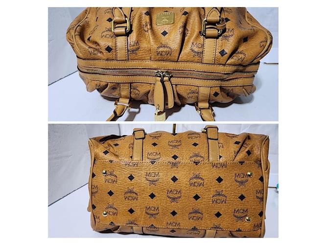 Bolso Boston MCM Visetos Marrón Coñac - vista 10