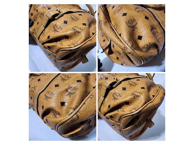Bolso Boston MCM Visetos Marrón Coñac - vista 13