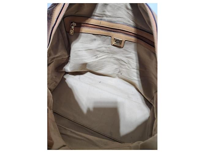Bolso Boston MCM Visetos Marrón Coñac - vista 14