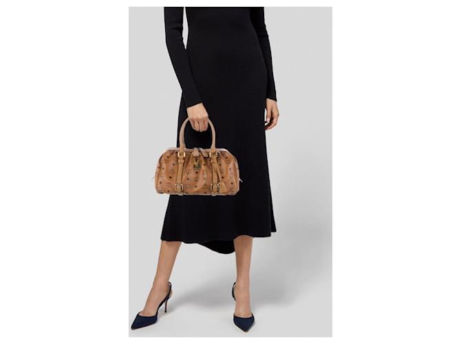 Bolso Boston MCM Visetos Marrón Coñac - vista 3