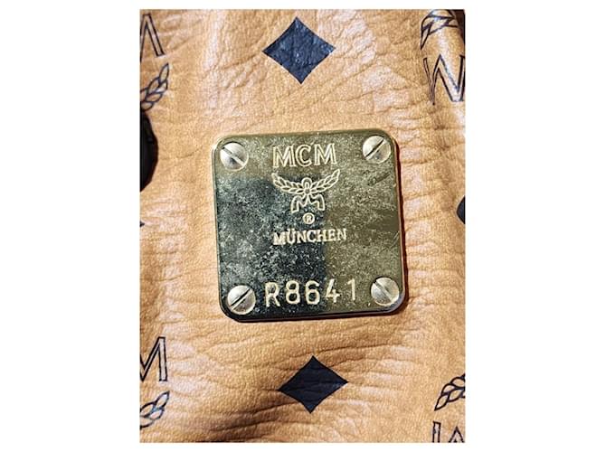 Bolso Boston MCM Visetos Marrón Coñac - vista 8