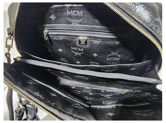 MCM Visetos Briefcase/Borsa per Laptop Nera Nero Grigio - vista 12