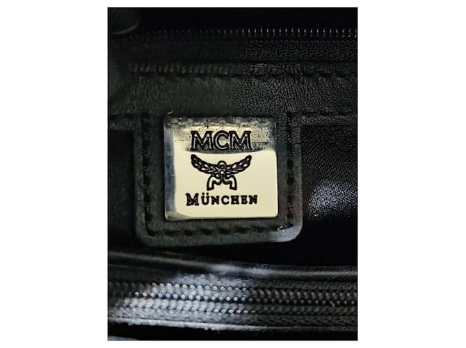 MCM Visetos Briefcase/Borsa per Laptop Nera Nero Grigio - vista 8
