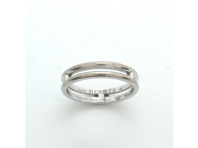 Hermès Hermes Ariane 18K White Gold Band Ring - view 2