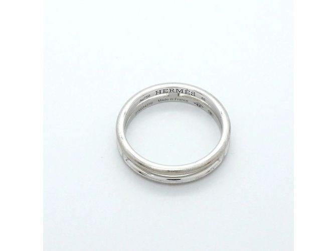 Hermès Hermes Ariane 18K White Gold Band Ring - view 3