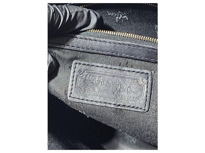 Borsa a tracolla in nylon dome Visestos MCM nera Nero - vista 8