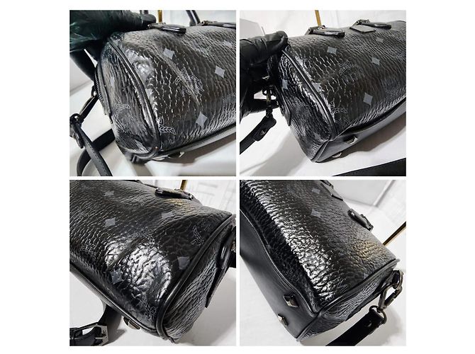 Borsa Boston Mini Ella Visetos MCM Nera/Grigia Nero Grigio - Ansicht 12