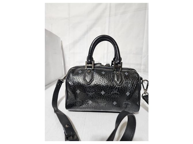 Borsa Boston Mini Ella Visetos MCM Nera/Grigia Nero Grigio - Ansicht 3