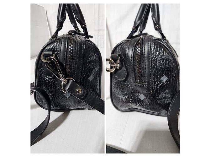 Borsa Boston Mini Ella Visetos MCM Nera/Grigia Nero Grigio - Ansicht 8