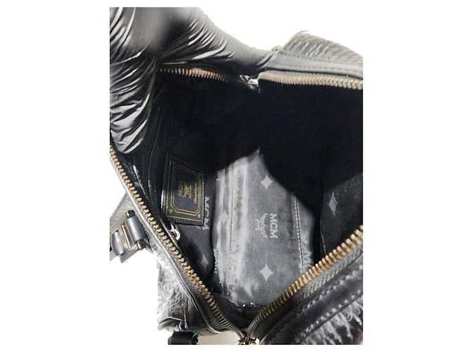 Borsa Boston Mini Ella Visetos MCM Nera/Grigia Nero Grigio - Ansicht 9
