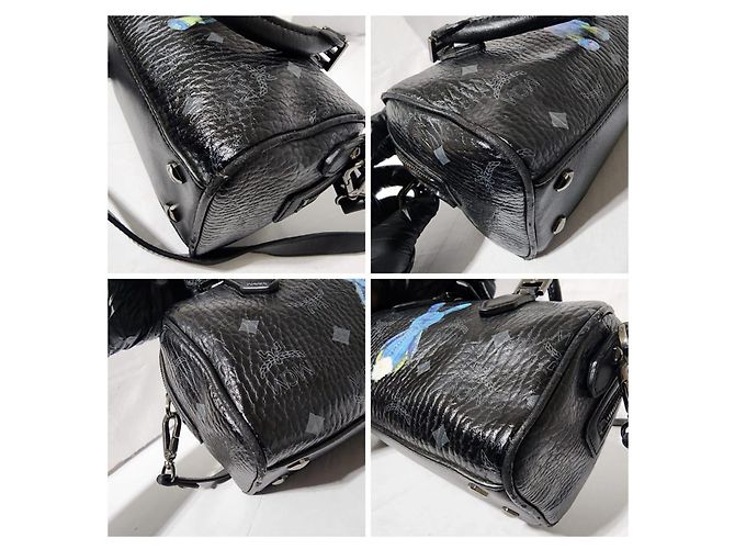 Borsa Boston piccola Visestos Rabbit MCM nera Nero - vista 10