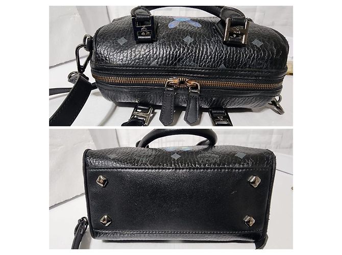 Borsa Boston piccola Visestos Rabbit MCM nera Nero - vista 7