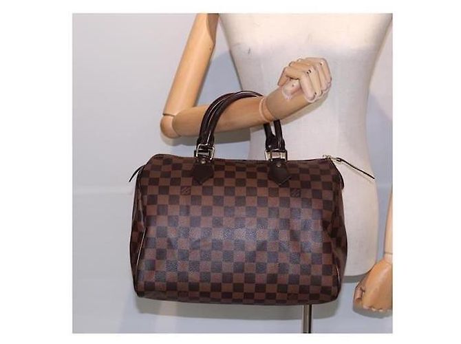 LOUIS VUITTON Damier Ebano Speedy 30 Marrone - vista 3