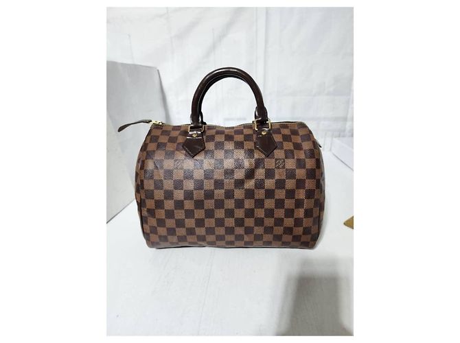 LOUIS VUITTON Damier Ebano Speedy 30 Marrone - vista 4