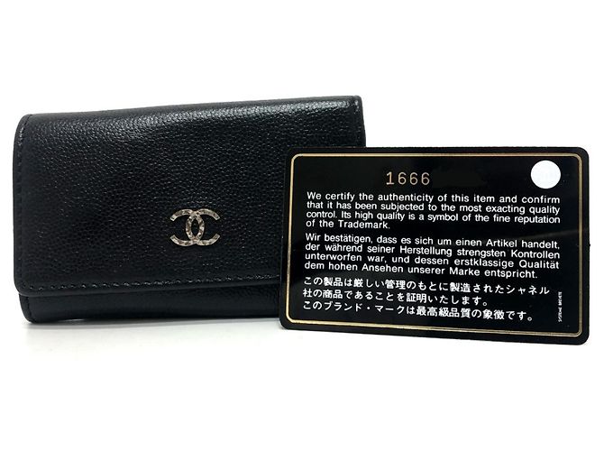 Llaveiro de cuero negro Chanel - vista 11