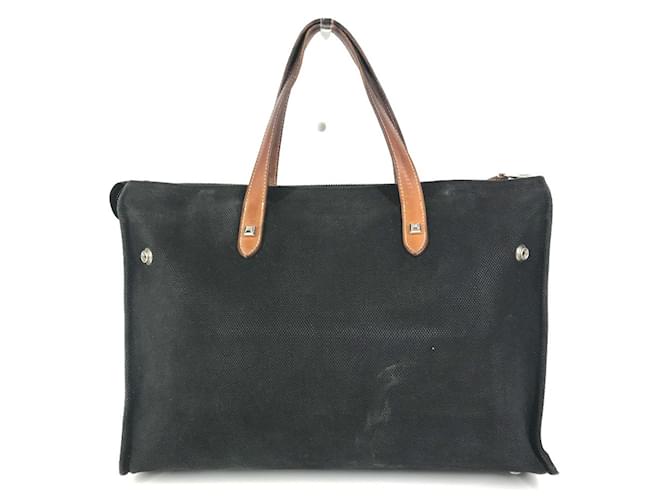 Hermès Medor Studs Aktentasche Braun Schwarz - Ansicht 2