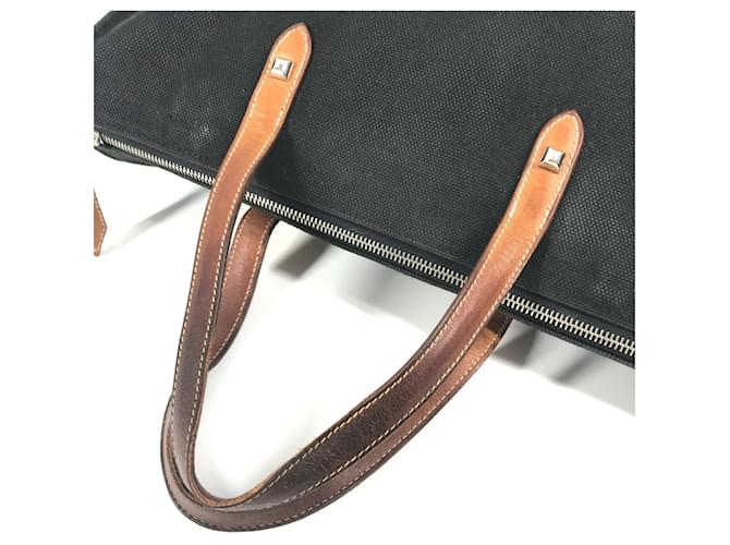 Hermès Medor Studs Aktentasche Braun Schwarz - Ansicht 9
