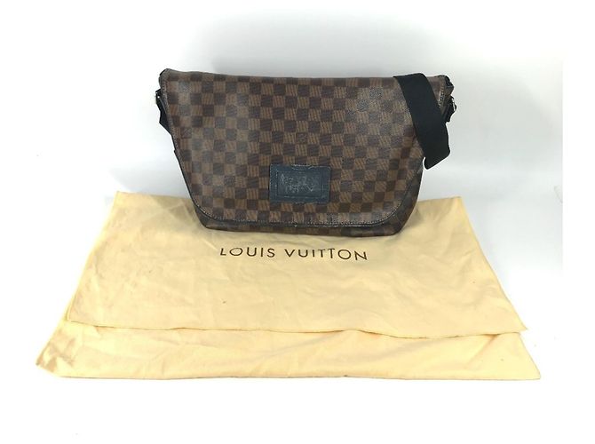 Borsa a flap Damier Sprinter GM di Louis Vuitton Marrone Blu navy - vista 18