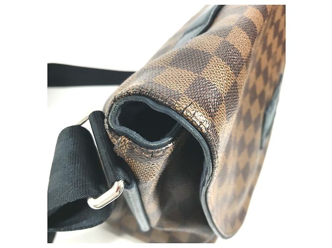 Borsa a flap Damier Sprinter GM di Louis Vuitton Marrone Blu navy - vista 8