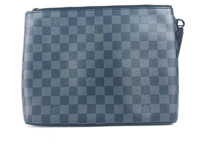 Borsa Pouch Take-Off Damier Graphite Louis Vuitton Nero - vista 2