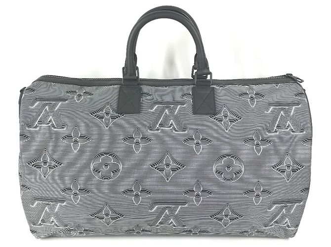 Borsa Keepall Bandoulière Reversibile 50 Monogram Louis Vuitton Marrone Nero Multicolore - vista 12