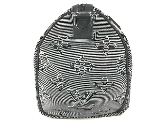 Borsa Keepall Bandoulière Reversibile 50 Monogram Louis Vuitton Marrone Nero Multicolore - vista 14