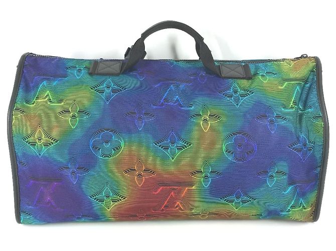 Borsa Keepall Bandoulière Reversibile 50 Monogram Louis Vuitton Marrone Nero Multicolore - vista 2