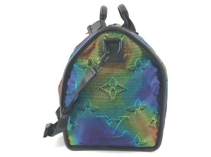 Borsa Keepall Bandoulière Reversibile 50 Monogram Louis Vuitton Marrone Nero Multicolore - vista 3