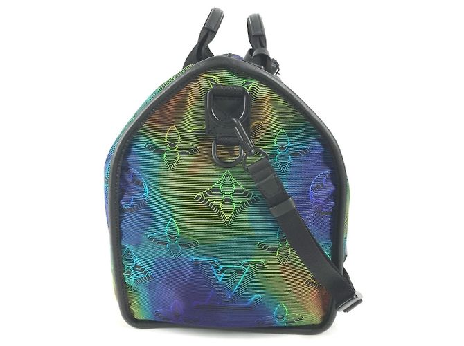 Borsa Keepall Bandoulière Reversibile 50 Monogram Louis Vuitton Marrone Nero Multicolore - vista 4