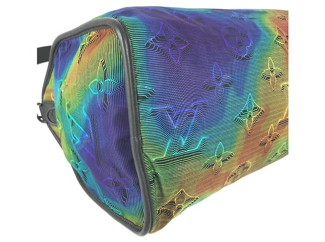 Borsa Keepall Bandoulière Reversibile 50 Monogram Louis Vuitton Marrone Nero Multicolore - vista 6