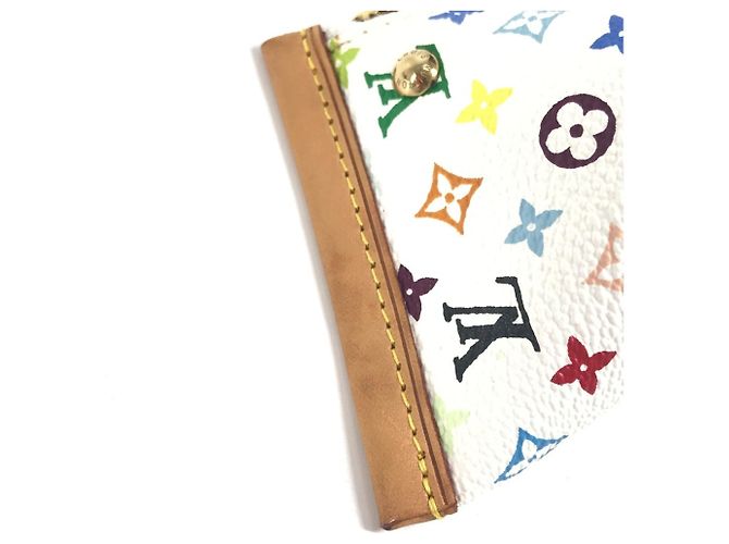 Louis Vuitton Monogram Multicolore Coin Purse White - view 13