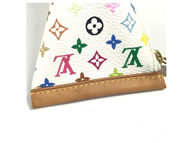 Louis Vuitton Monogram Multicolore Coin Purse White - view 16