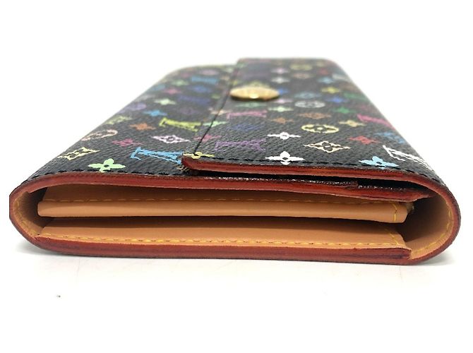 Louis Vuitton Monogram Multicolore Long Wallet Black - view 3