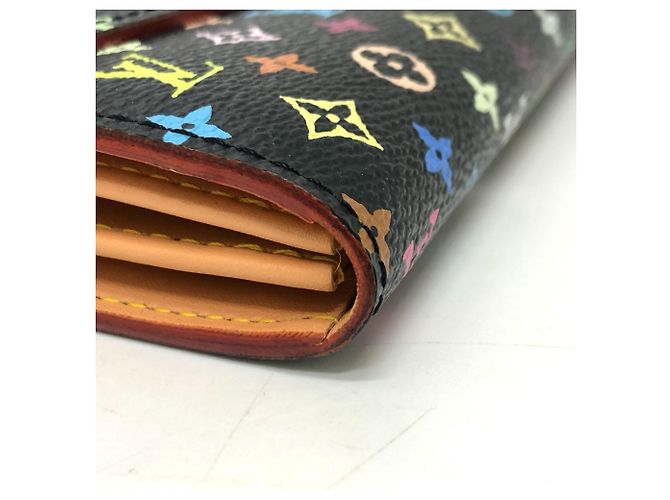 Louis Vuitton Monogram Multicolore Long Wallet Black - view 6