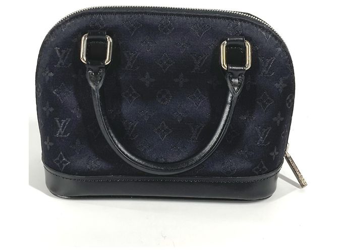 Borsa Little Alma in satin Monogram Louis Vuitton Nero - vista 2
