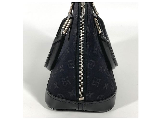 Borsa Little Alma in satin Monogram Louis Vuitton Nero - vista 3