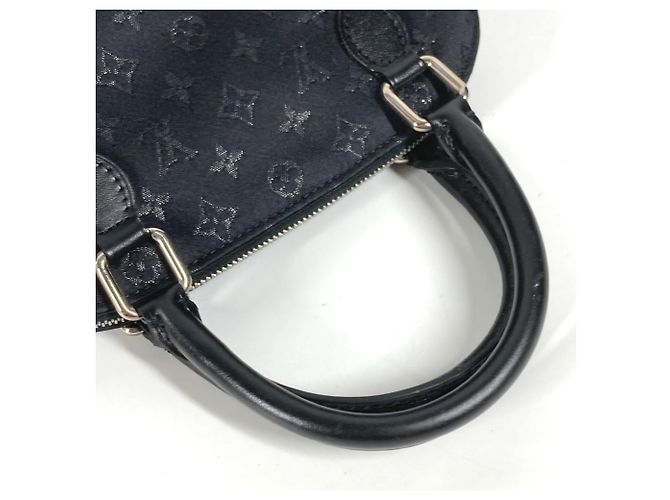 Borsa Little Alma in satin Monogram Louis Vuitton Nero - vista 7