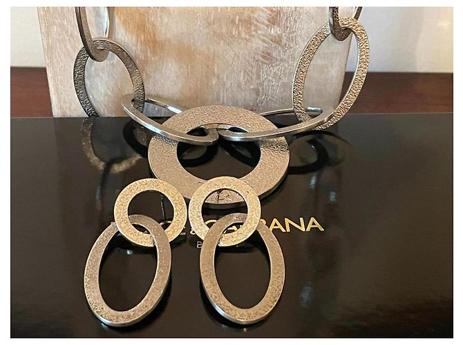 Magnifica parure DOLCE & GABBANA collana e orecchini Collezione “Stone” Argento - vista 4