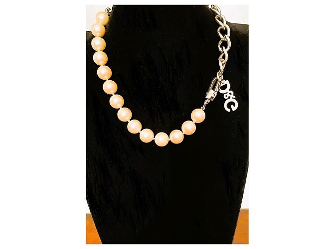 Magnifica parure DOLCE & GABBANA collana e orecchini perle Bianco - vista 10