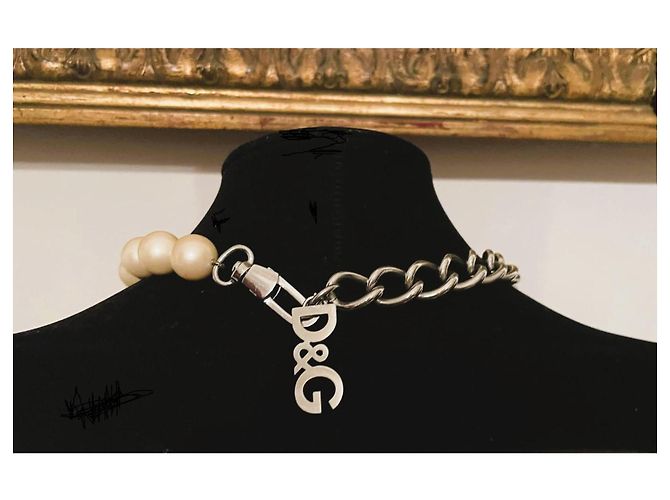 Magnifica parure DOLCE & GABBANA collana e orecchini perle Bianco - vista 11