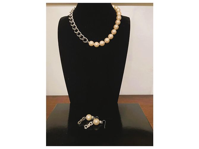 Magnifica parure DOLCE & GABBANA collana e orecchini perle Bianco - vista 2