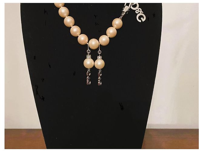 Magnifica parure DOLCE & GABBANA collana e orecchini perle Bianco - vista 7
